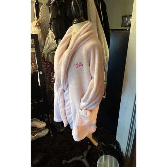 Vintage Angel Victorias Secret cozy short Robe VTG pink - Picture 4 of 6